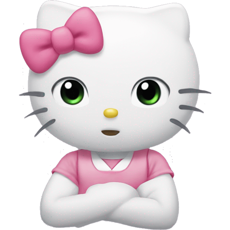 Pleading eyes hello kitty emoji