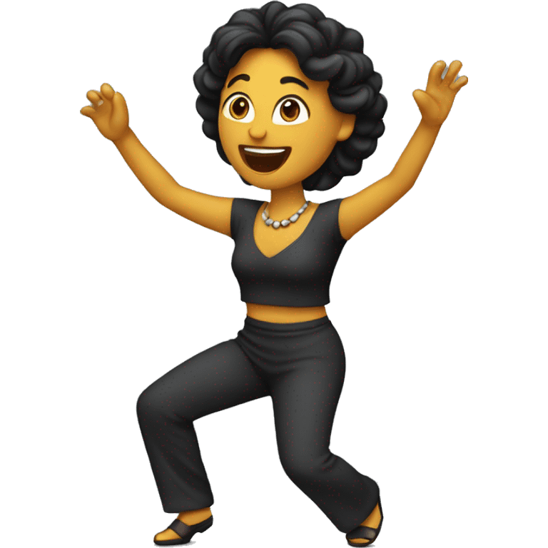 Una mujer bailando emoji