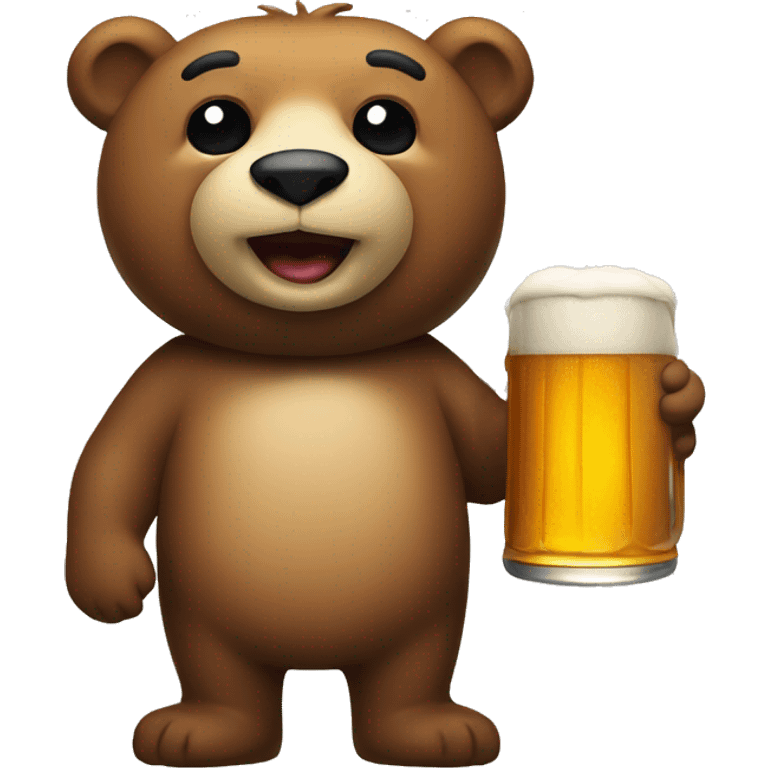 Beer bear emoji