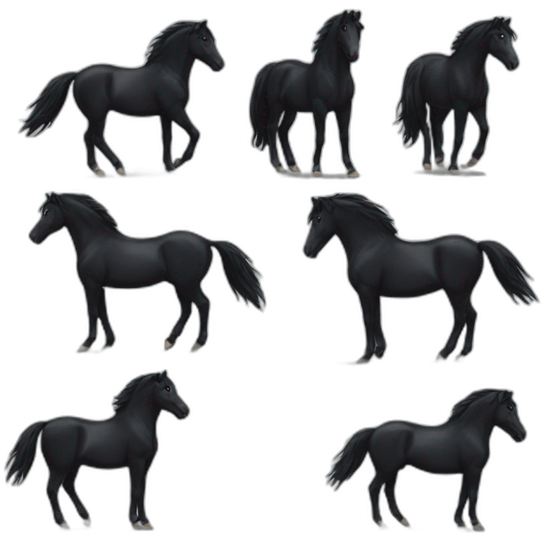 Black stallion  emoji