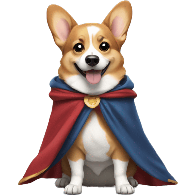 Corgi wearing a cape emoji