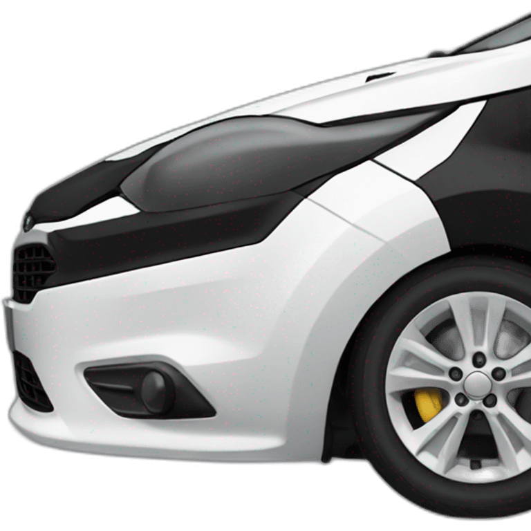 black ford fiesta 2014 front view emoji