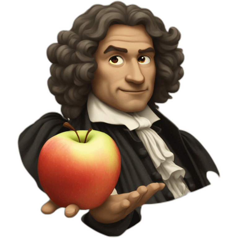 issac-newton-with-apple emoji