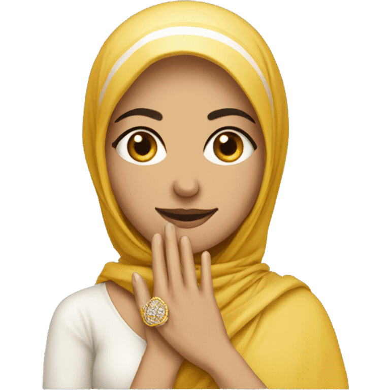 Iranian wife wearing a ring emoji