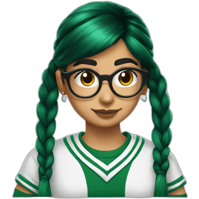 Mia Khalifa slytherin teeshirt braid emoji