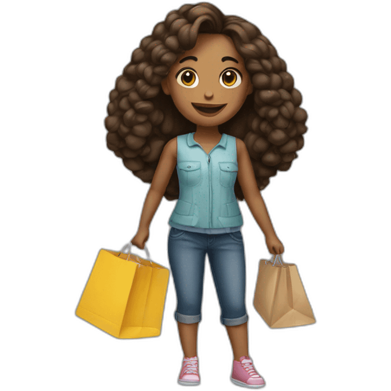 Girl with Shopping bag  emoji