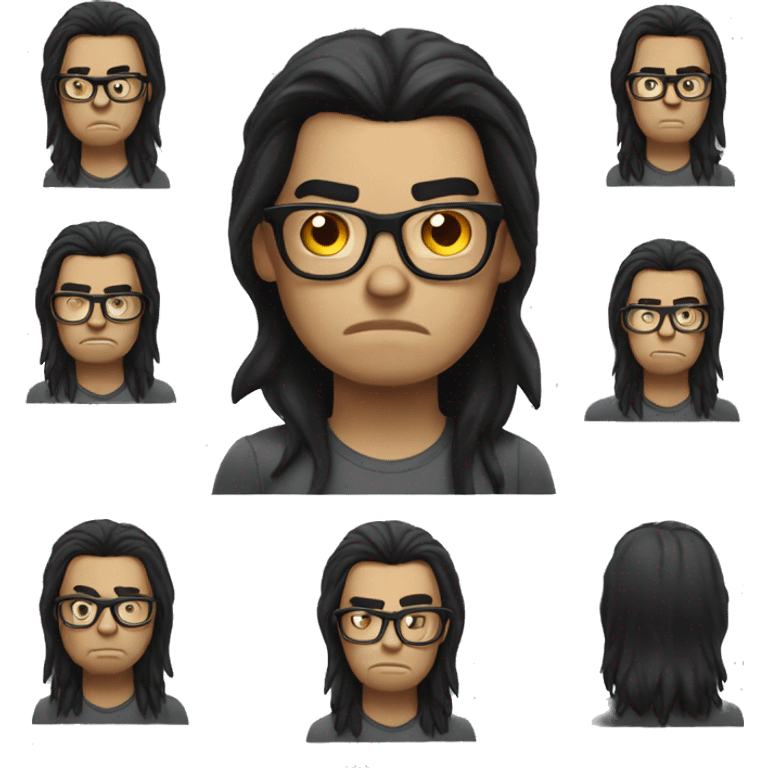 angry white boy long dark hair glasses emoji