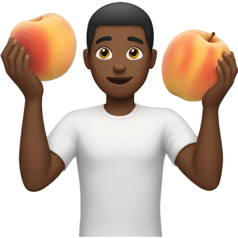 Black guy grabbing peaches emoji