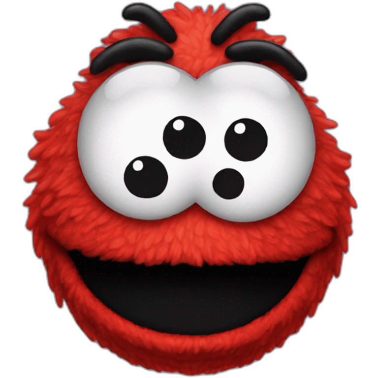 elmo with a human face emoji