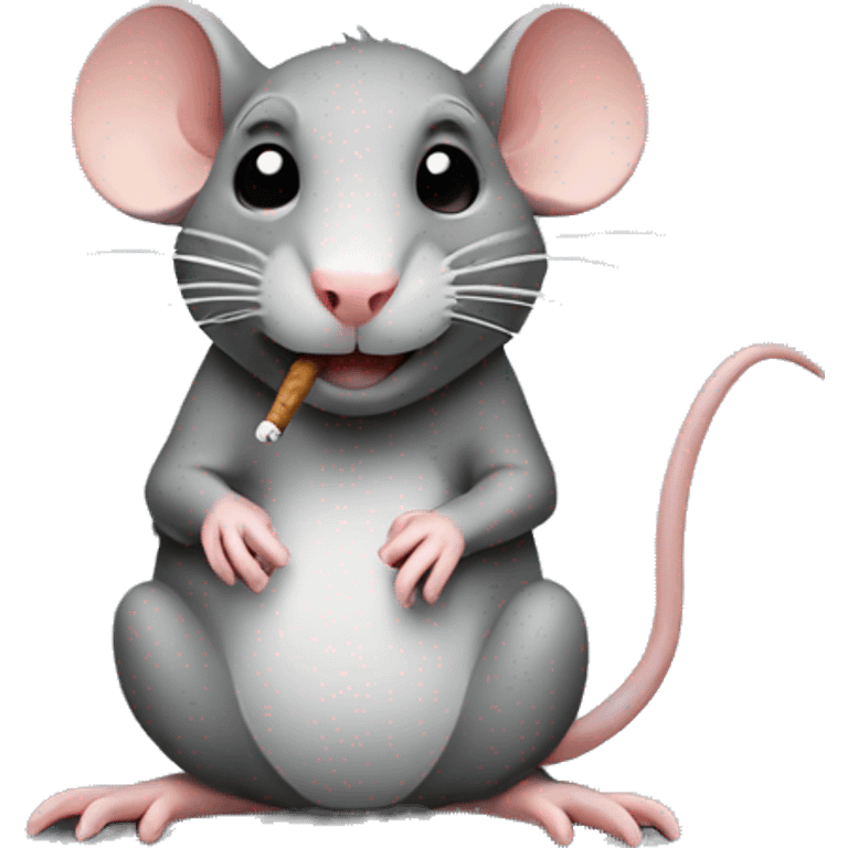 cute rat smoking emoji