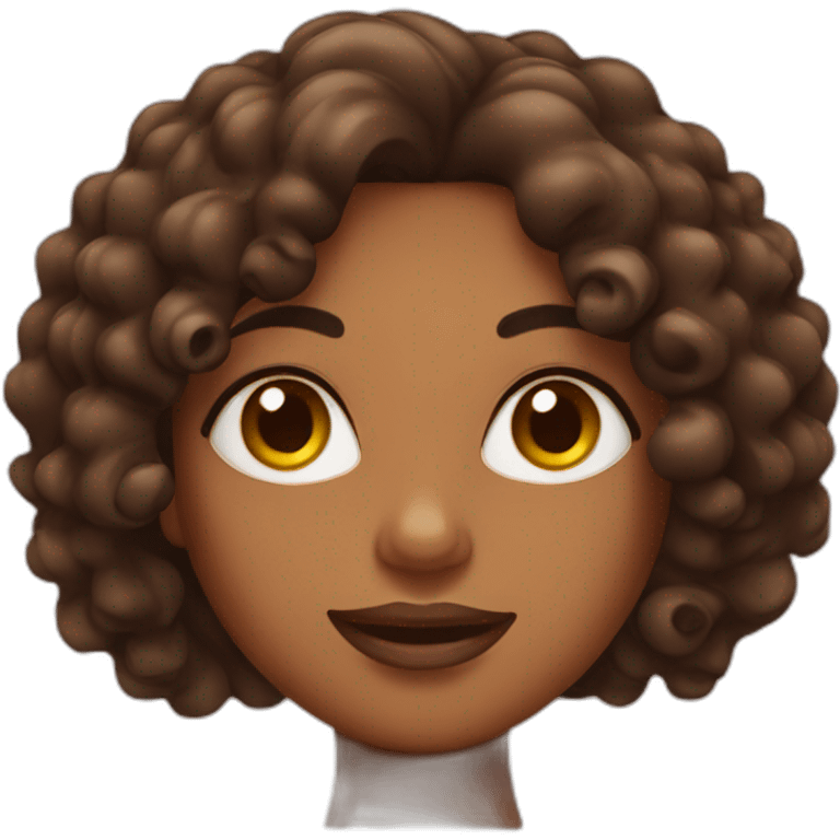 woman with chocolate curls in egypt emoji