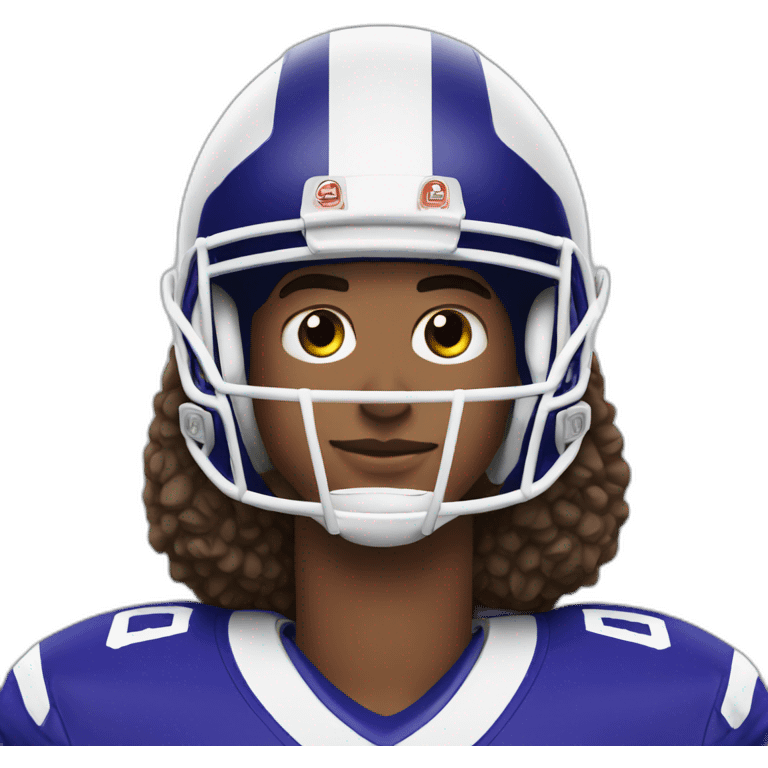 Football player with eye brows emoji