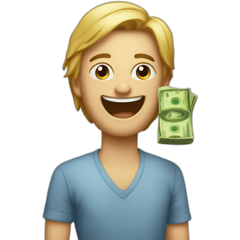 iphone y dolares emoji