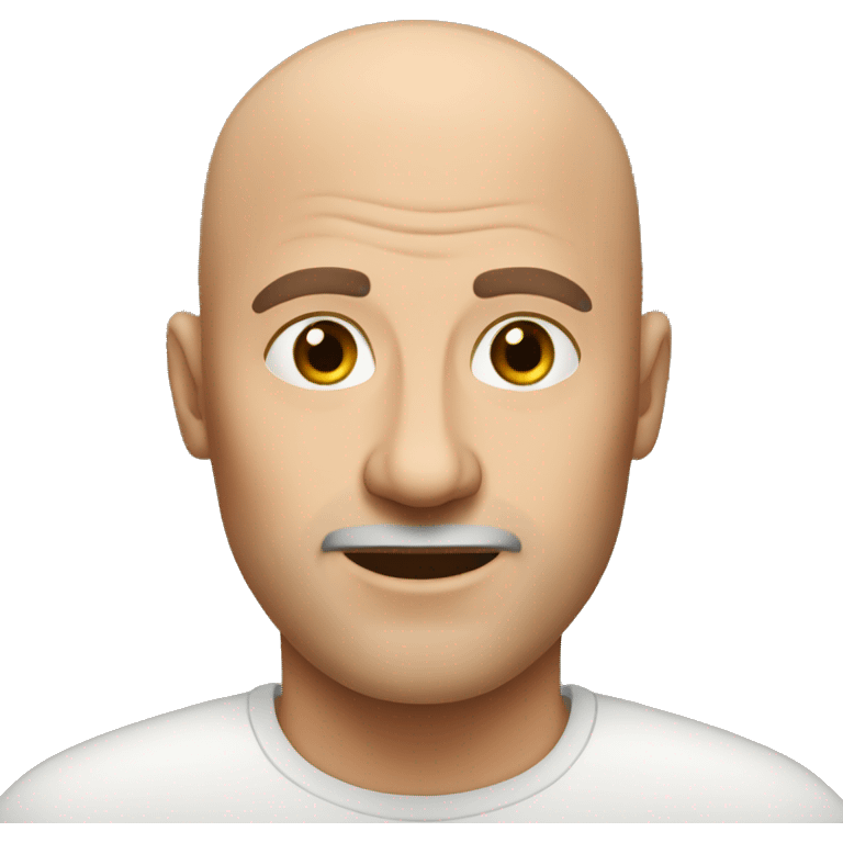 A bald man in the toiletter emoji