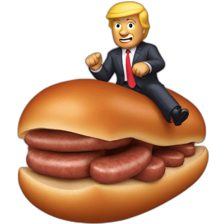 trump-riding-sausage emoji