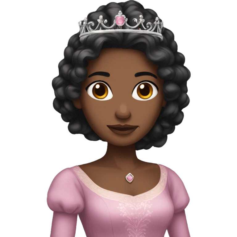 Princess Dark hair emoji