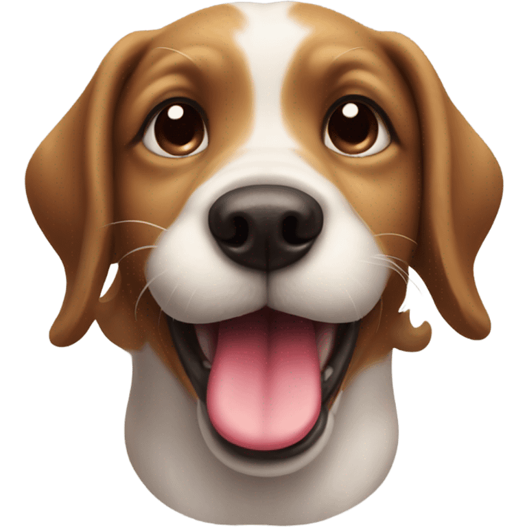 Cute dog with tongue out emoji