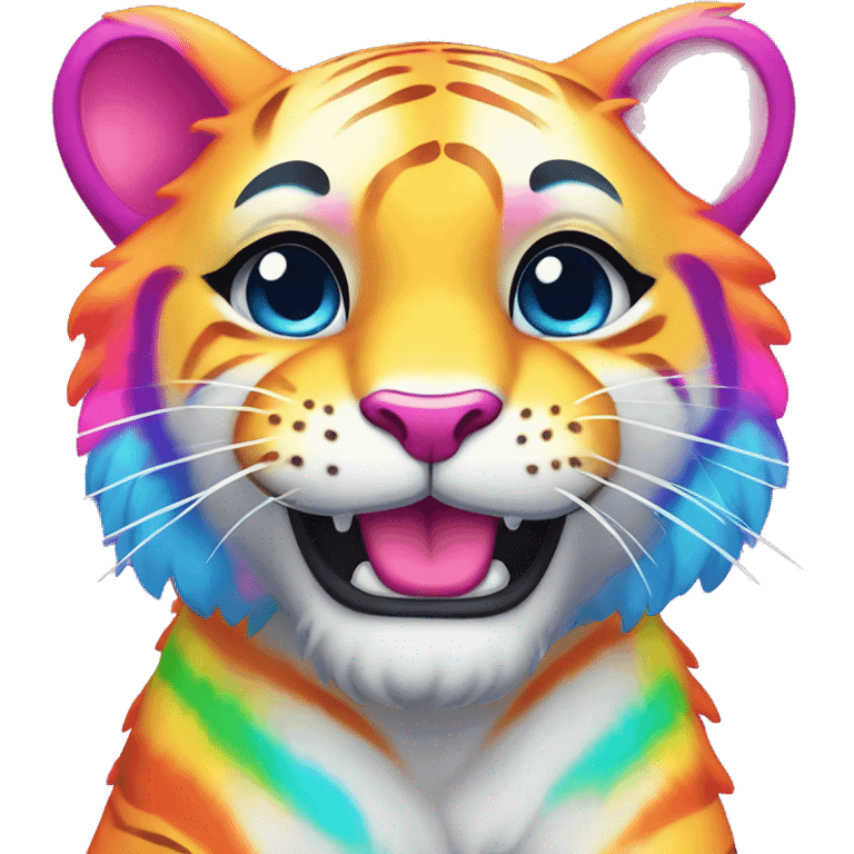 lisa frank rainbow tiny tiger emoji