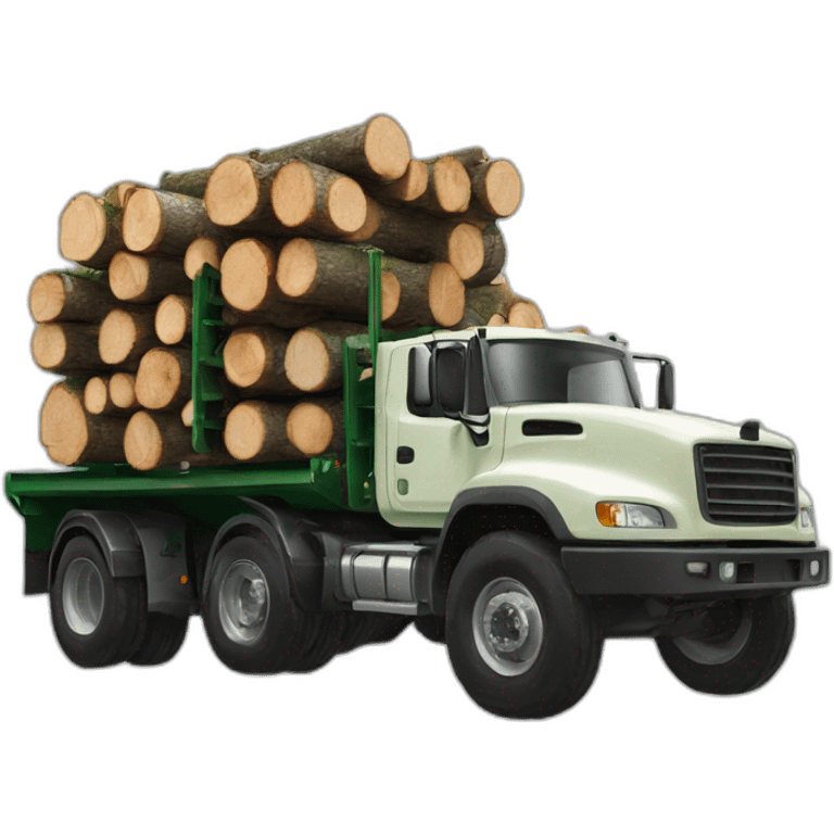 forest forwarder truck with timber emoji