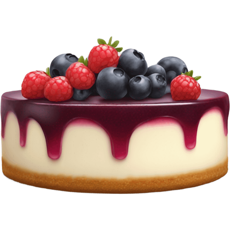 Realistic berry cheesecake  emoji