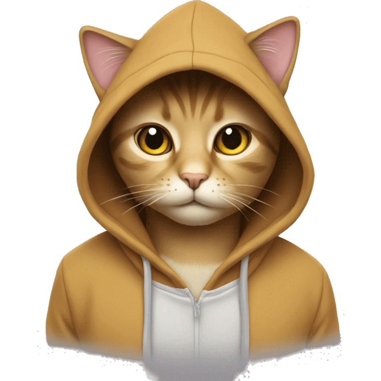  Cat in a hoodie emoji