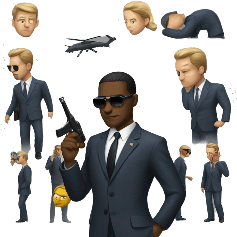 CIA agent cool emoji