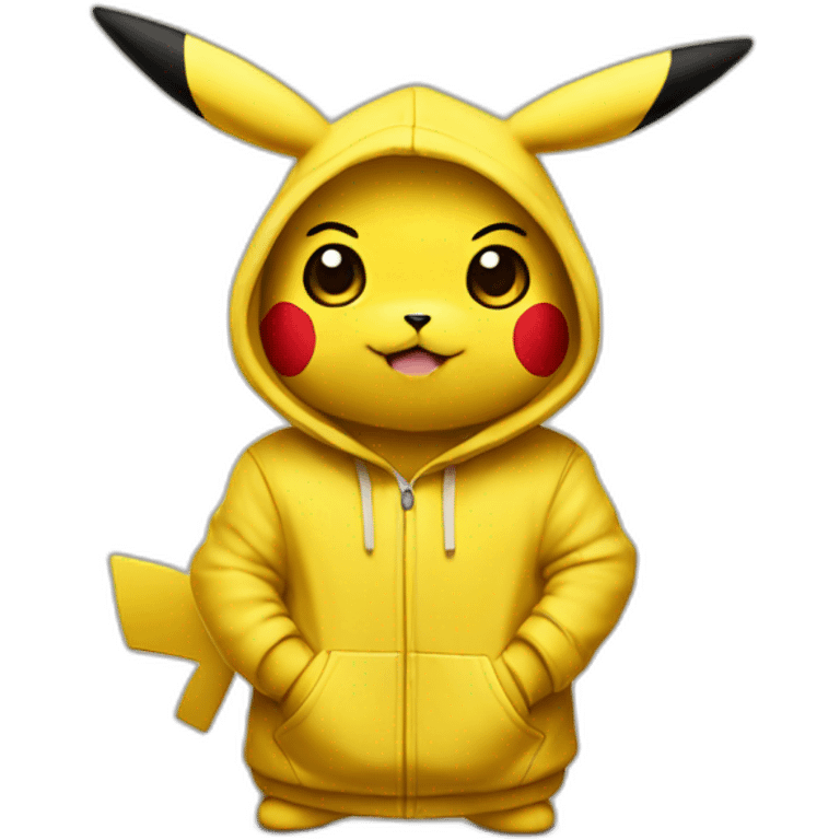 Pikachu with hoodie emoji