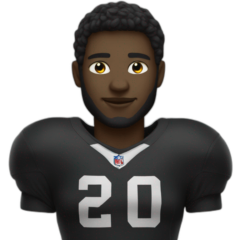 Black cat football player emoji