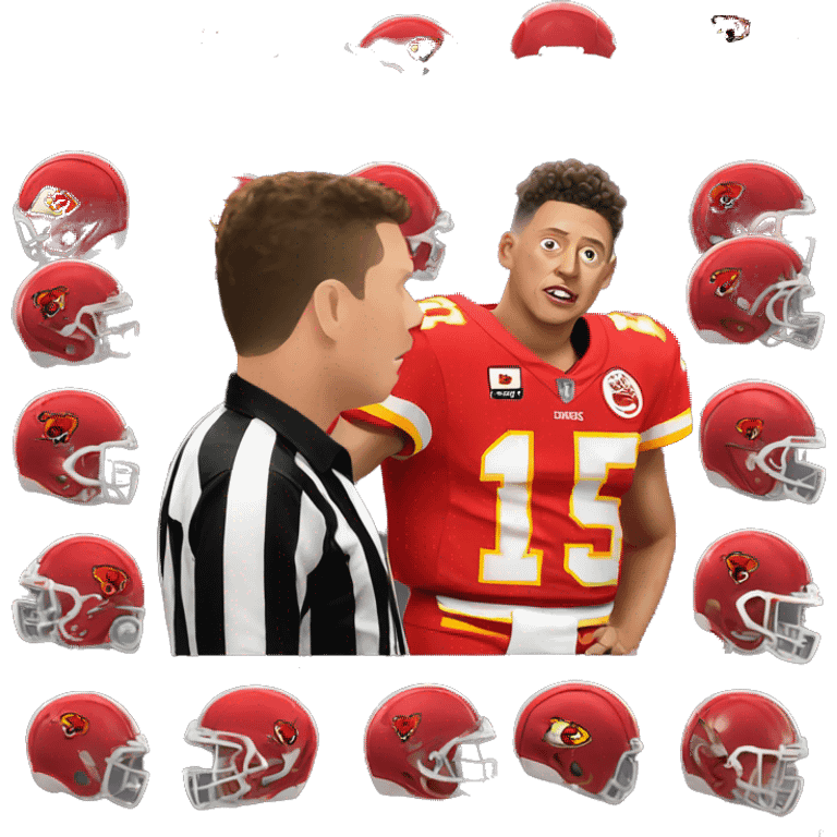 Patrick mahomes kissing referee emoji