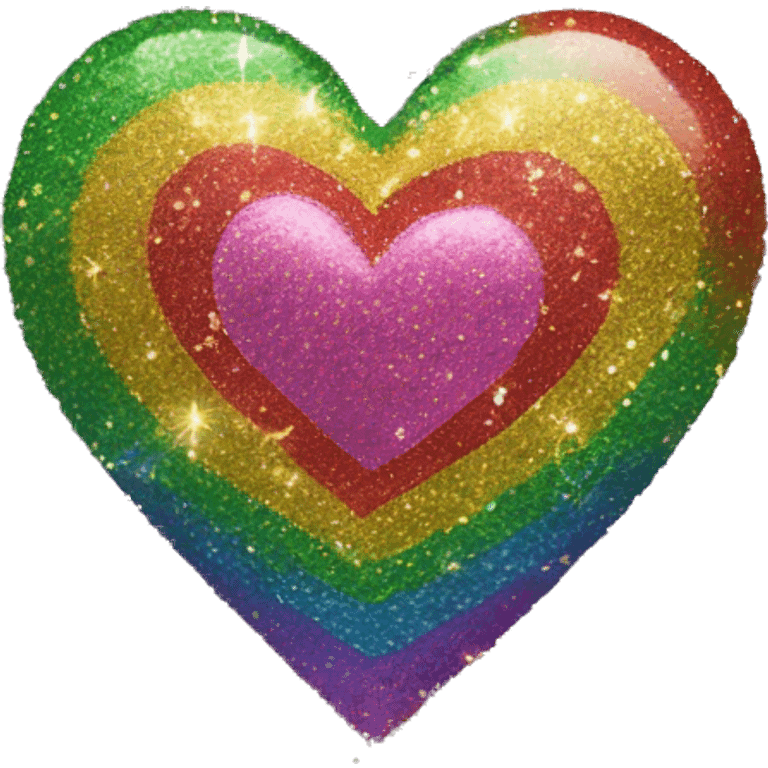 rainbow glitter heart emoji