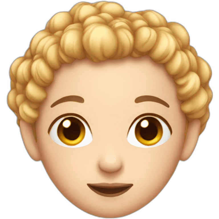 short hair fairy head emoji