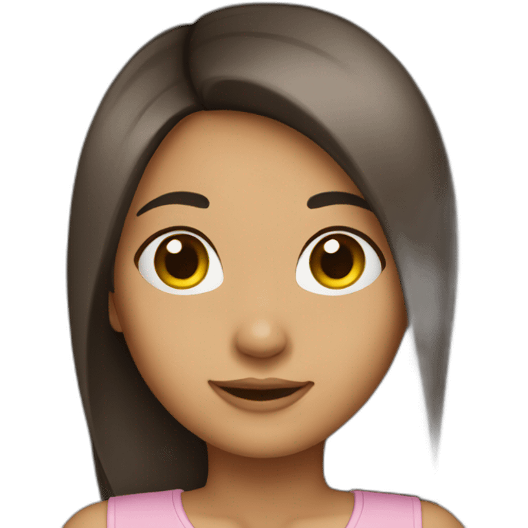 cute latina with straight hair emoji