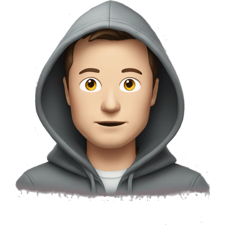 Elon musk with a hoodie  emoji