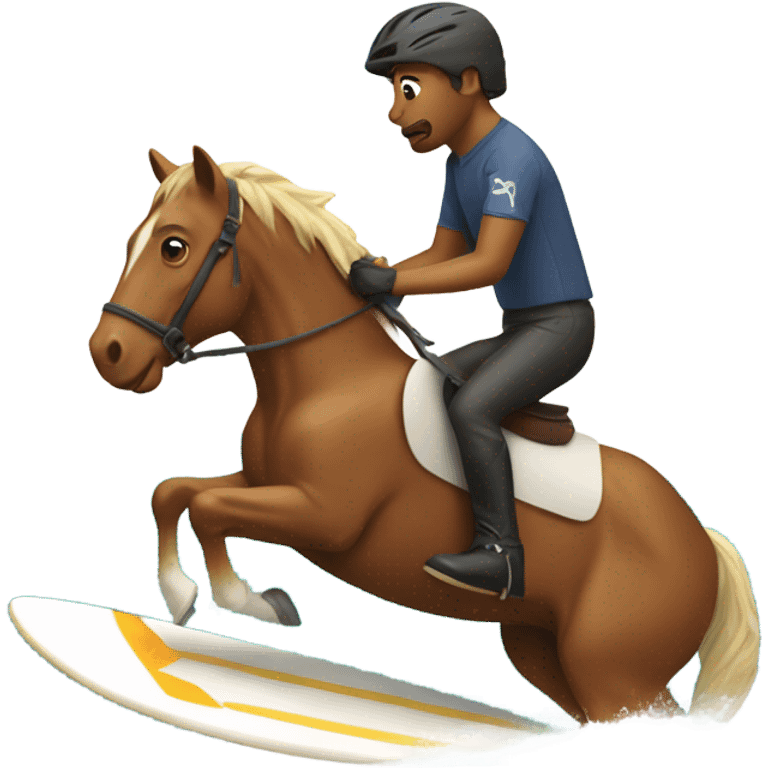 Horse riding a surfboard emoji