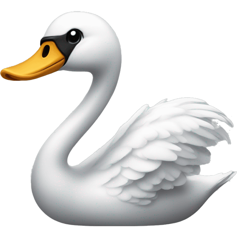 Swan with a football emoji