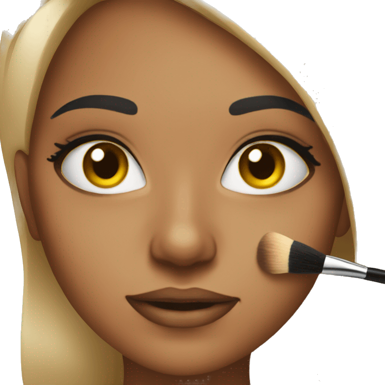 girl doing makeup emoji