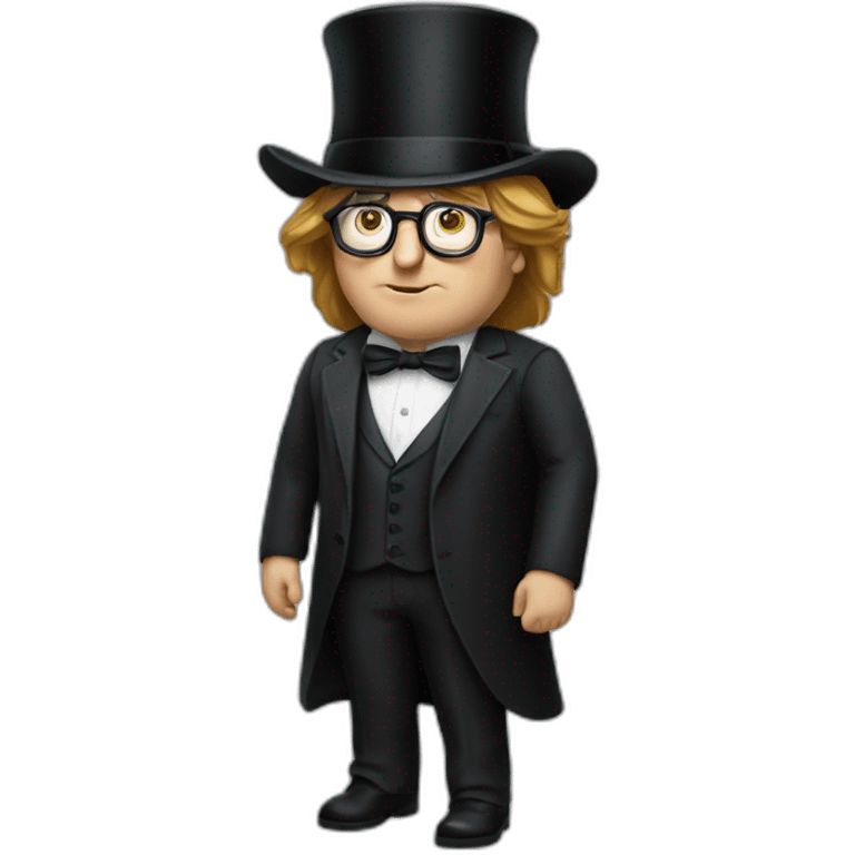 Gabe newell with a top hat emoji