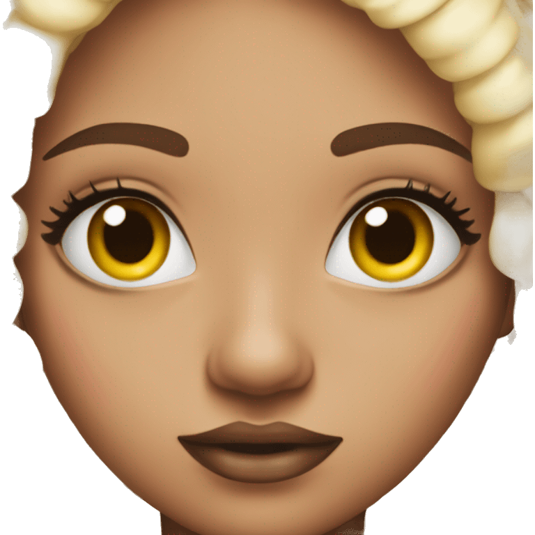 emoji girl with geant lashes  emoji