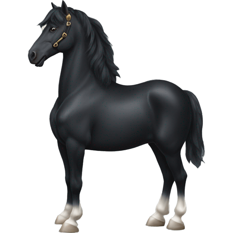 Royal Black horse emoji