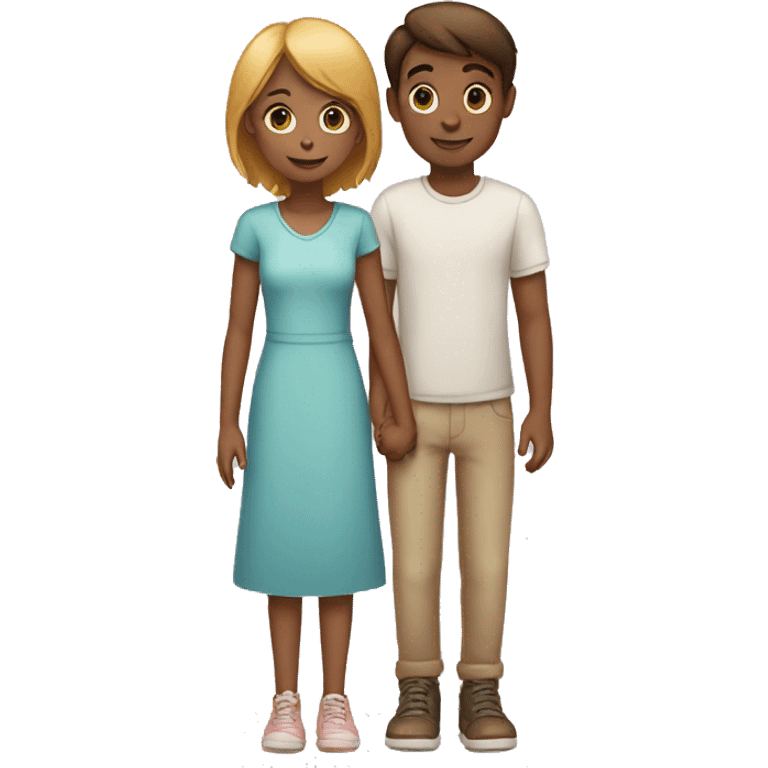 Girl and boy holding hands emoji