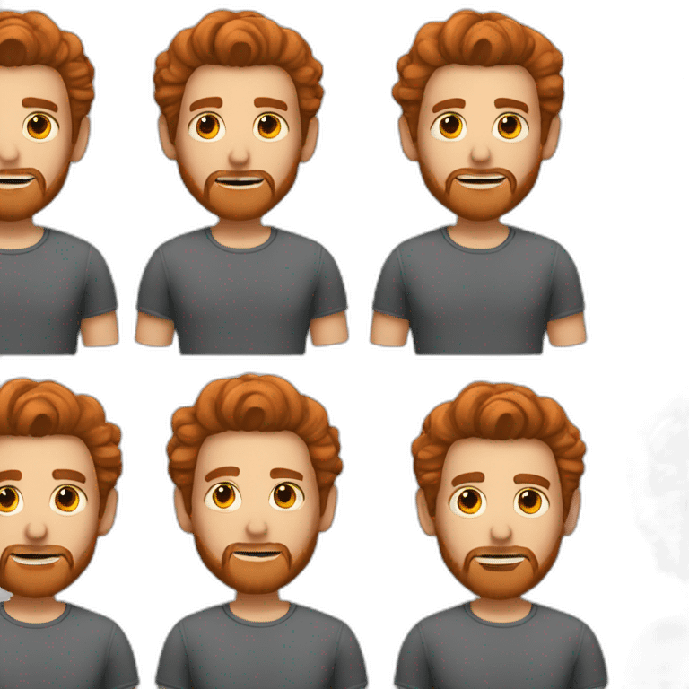 a men with brown hair and a red beard emoji