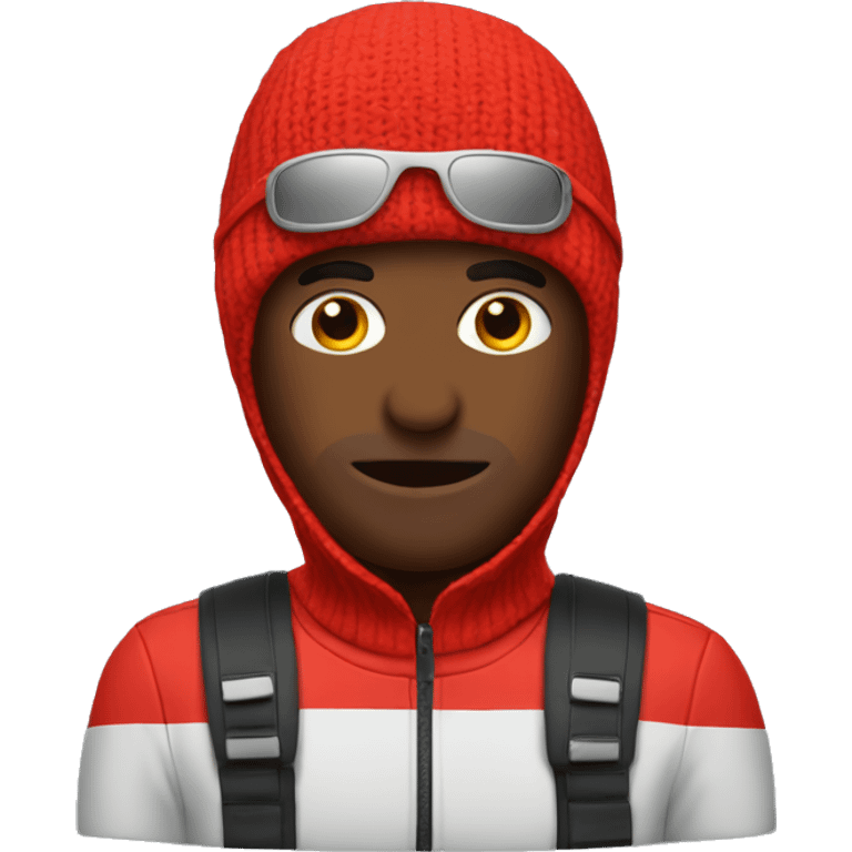 guy with red ski mask emoji