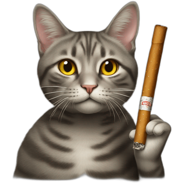 cat smoking a cigarrette emoji