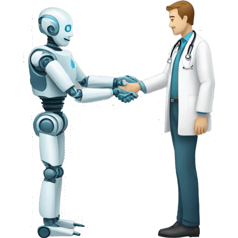 doctor handshake with robot emoji