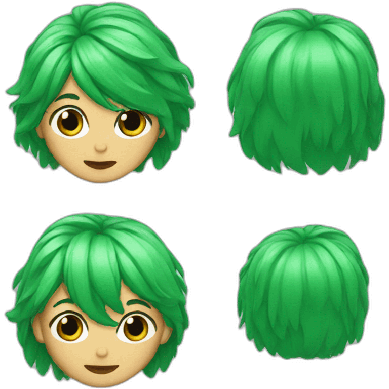 green hair emoji