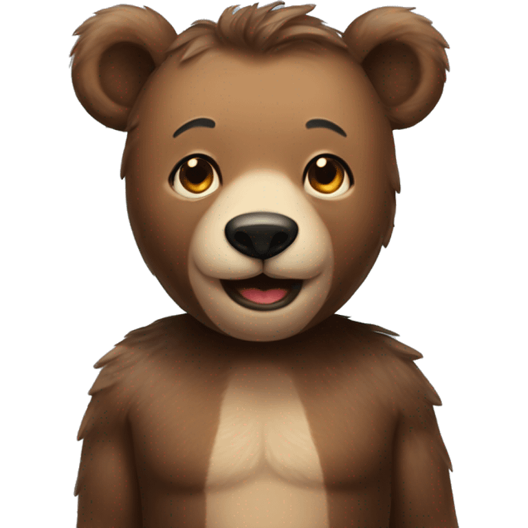 Gay bear with painted nails  emoji