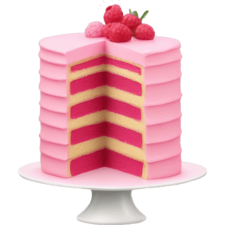 Realistic pink layered cake emoji