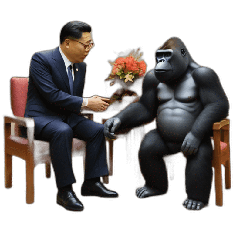 Gorilla meeting Kim yong un emoji