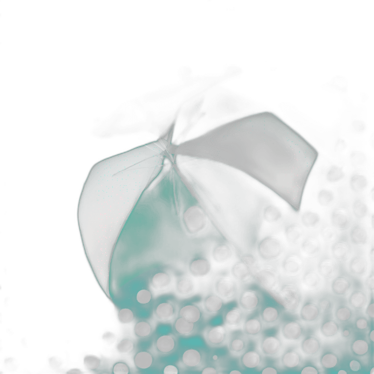 Umbrella White and turquoise emoji