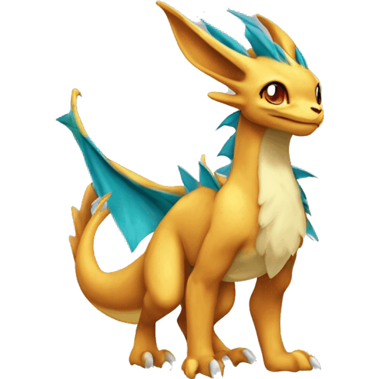 Drakeon Fakémon Dragon Eeveelution full body emoji